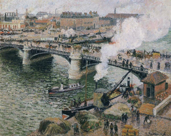 O Ponto Boieldieu em Rouen, tempo chuvoso – Camille Pissarro Camille Pissarro Master Apollon