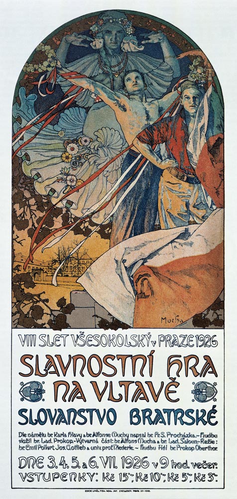 8º festival Sokol em Praga – Mucha Alphonse Mucha Master Apollon