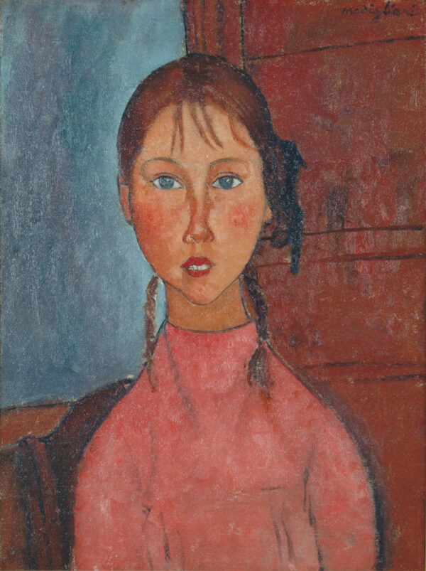 Menina com tranças – Amedeo Modigliani Amedeo Modigliani Master Apollon