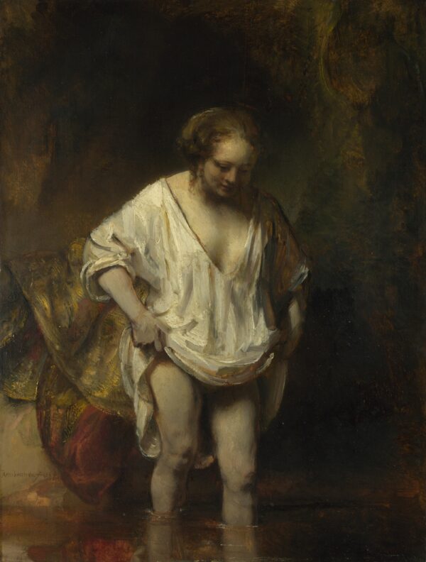 Mulher se banhando em um rio – Rembrandt van Rijn Rembrandt van Rijn Master Apollon