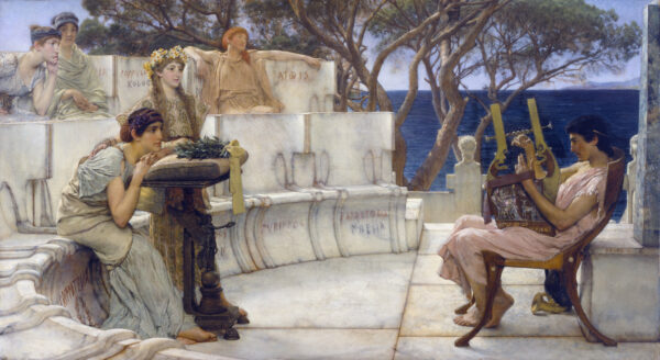 Sáfo e Alcaeus – Lawrence Alma-Tadema Lawrence Alma-Tadema Master Apollon