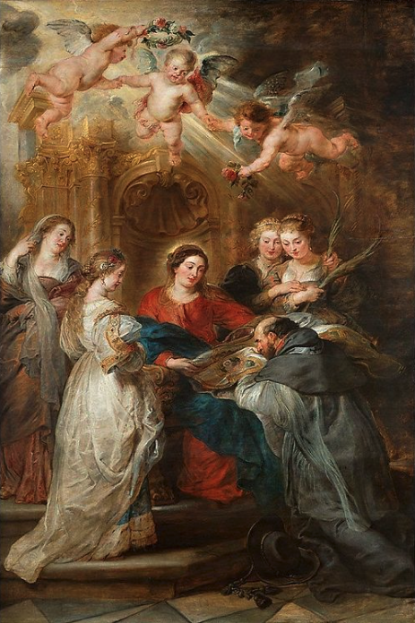 Altar de Ildefonso, imagem central: Maria aparece a São Ildefonso – Peter Paul Rubens Peter Paul Rubens Master Apollon