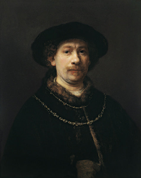 Autorretrato com boina e duas correntes de ouro – Rembrandt van Rijn Rembrandt van Rijn Master Apollon