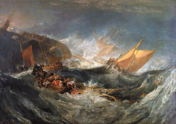 Épave de um navio de transporte – William Turner William Turner Master Apollon