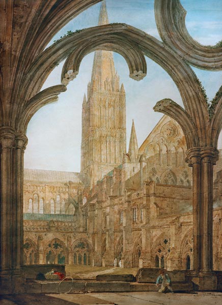 Vue sul da catedral de Salisbury desde os claustros – William Turner William Turner Master Apollon