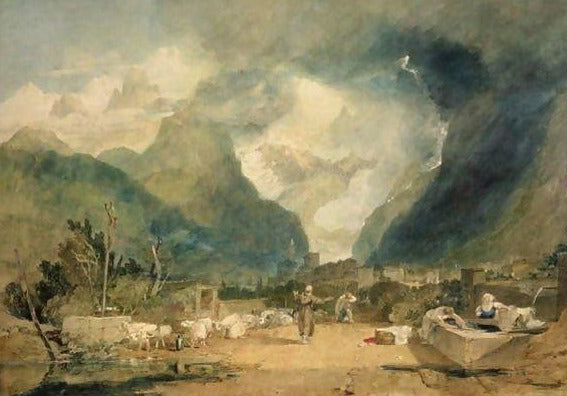 São Hugo denunciando a vingança do pastor de Cormayer no Vale de Aoust – William Turner William Turner Master Apollon