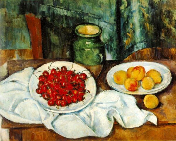 Natureza morta com cerejas e pêssegos – Paul Cézanne Paul Cézanne Master Apollon