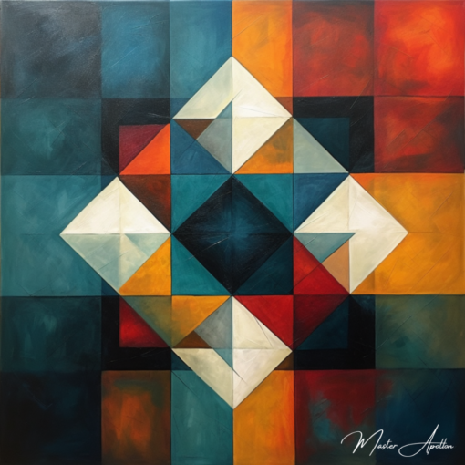 Tabela Geométrica de Sinais Pinturas Abstratas Contemporâneas Master Apollon 2