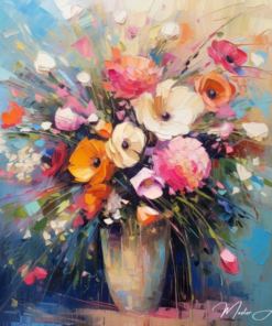 Arranjo de flores contemporâneo Pinturas Contemporâneas de Flores Master Apollon