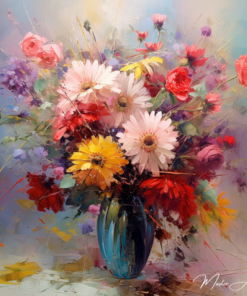 Bouquet contemporâneo de flores pintura Pinturas Contemporâneas de Flores Master Apollon