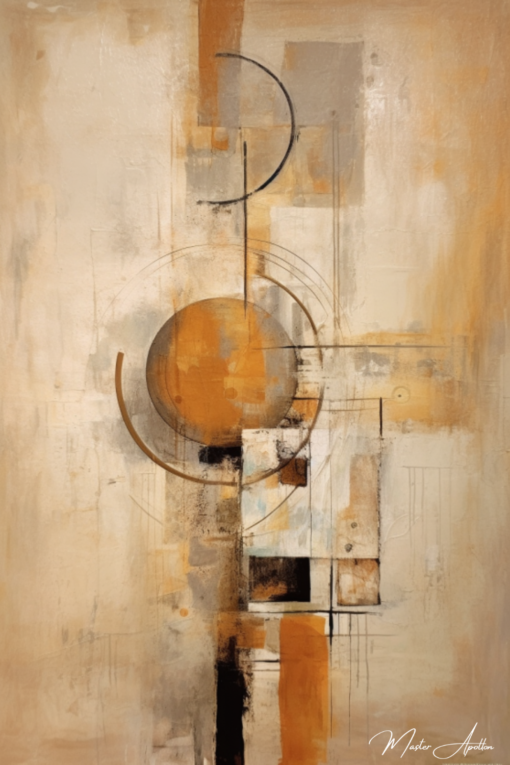 Área abstrata contemporânea bege Pinturas Abstratas Contemporâneas Master Apollon 2