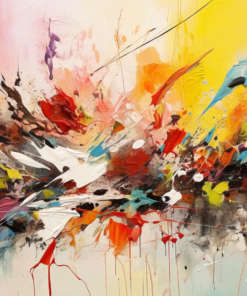 Design abstrato contemporâneo de tableau: fogo de alegria Pinturas Abstratas Contemporâneas Master Apollon