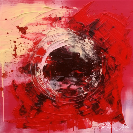 Quadro contemporâneo abstrato vermelho Pinturas Abstratas Contemporâneas Master Apollon 2