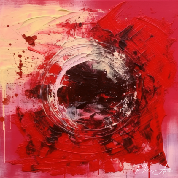 Quadro contemporâneo abstrato vermelho Pinturas Abstratas Contemporâneas Master Apollon