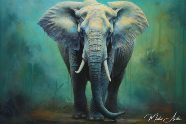 Quadro contemporâneo animais elefante alfa Pinturas Contemporâneas de Animais Master Apollon