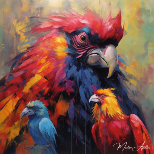 Quadro contemporâneo de animais e aves Pinturas Contemporâneas de Animais Master Apollon 2