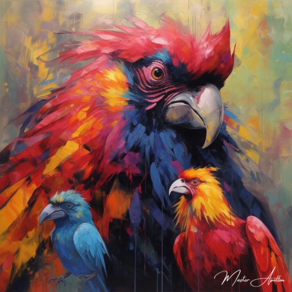 Quadro contemporâneo de animais e aves Pinturas Contemporâneas de Animais Master Apollon