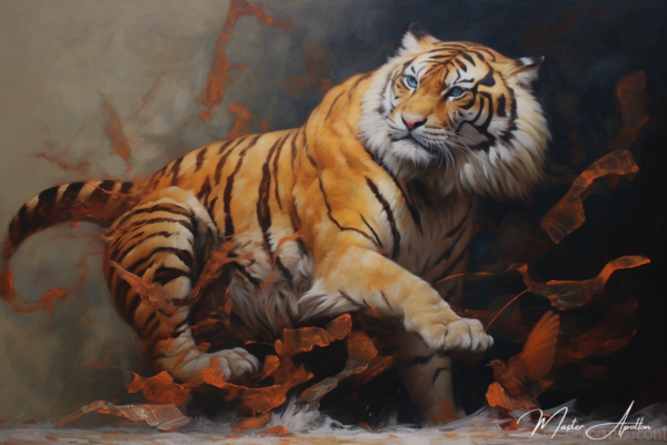 Quadro contemporâneo animais tigre majestoso Pinturas Contemporâneas de Animais Master Apollon