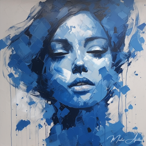 Tabela contemporânea azul Amandine Pinturas Azuis Contemporâneas Master Apollon 2