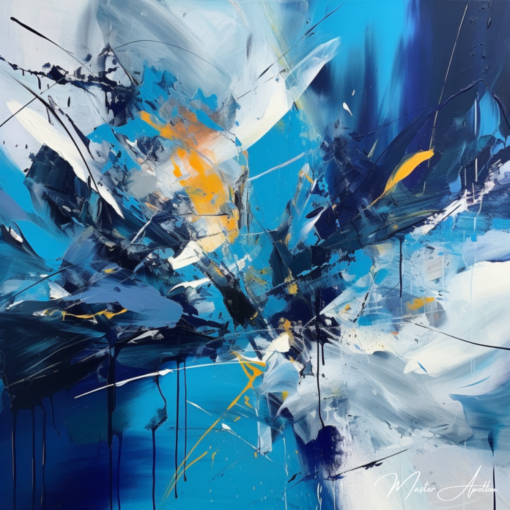 Tabela contemporânea azul profundo Pinturas Abstratas Contemporâneas Master Apollon
