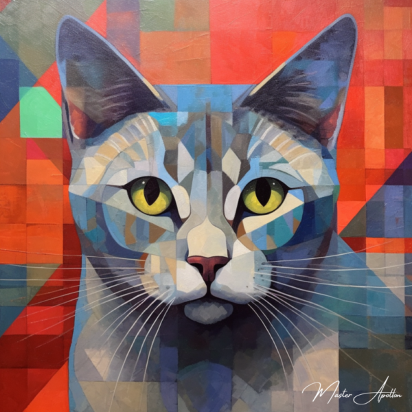 Tabela contemporânea bate-papo Milo Pinturas Contemporâneas de Animais Master Apollon