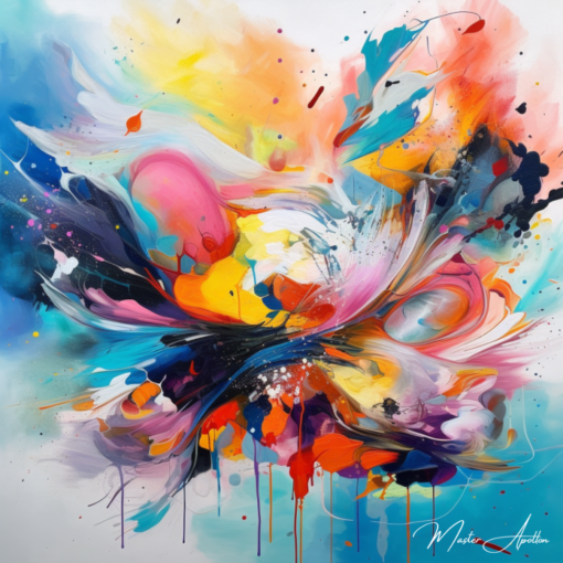 Tabela contemporânea colorida liberdade Pinturas Abstratas Contemporâneas Master Apollon 2