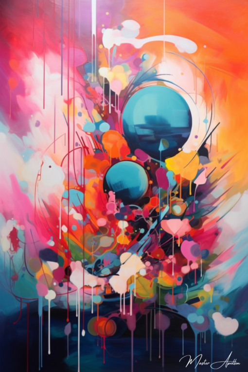 Universo colorido de tableau contemporâneo Pinturas Abstratas Contemporâneas Master Apollon