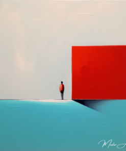 Contemplação minimalista do tableau Pinturas Contemporâneas Minimalistas Master Apollon
