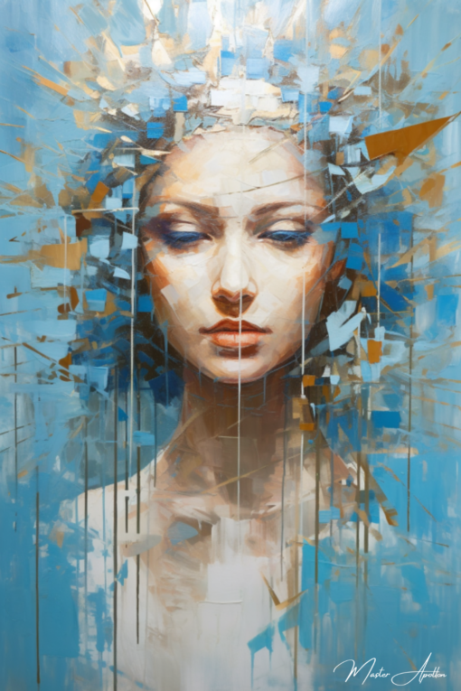 Tabela moderna azul Anna Pinturas Azuis Contemporâneas Master Apollon