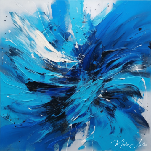 Tabela moderna azul X Pinturas Abstratas Contemporâneas Master Apollon
