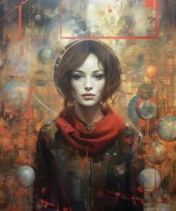Conexão de pintura a óleo contemporânea em tableau Pinturas Contemporâneas de Mulheres Master Apollon
