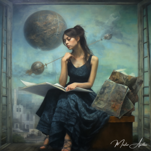 Quadro de pintura a óleo contemporânea física Pinturas Contemporâneas de Mulheres Master Apollon