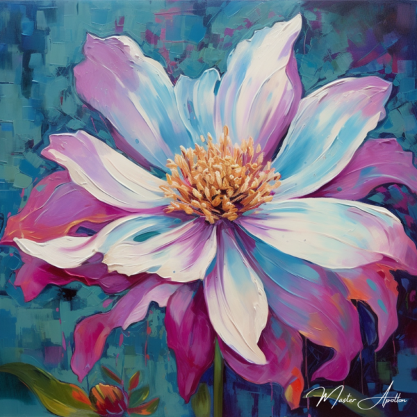 Pintura em tela de flor contemporânea alegria Pinturas Contemporâneas de Flores Master Apollon