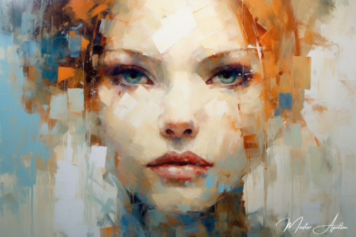 Tableau rosto contemporâneo Suzanne Pinturas Contemporâneas de Rostos Master Apollon