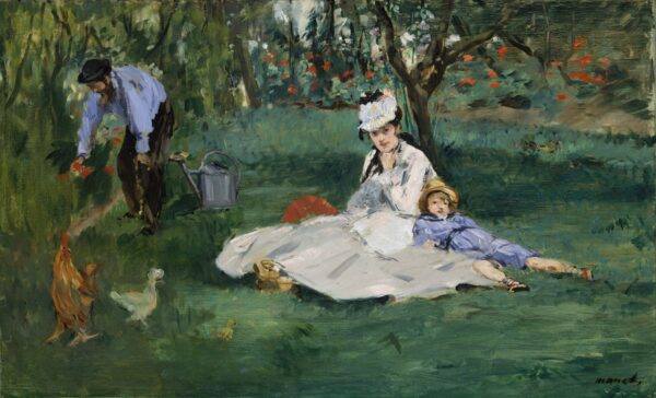 A família Monet em seu jardim de Argenteuil – Edouard Manet Édouard Manet Master Apollon