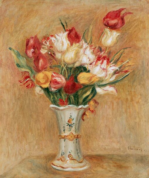 Bouquet de tulipas em vaso branco – Pierre-Auguste Renoir Pierre-Auguste Renoir Master Apollon 2