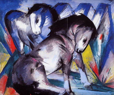 Dois cavalos de Franz Marc Franz Marc Master Apollon