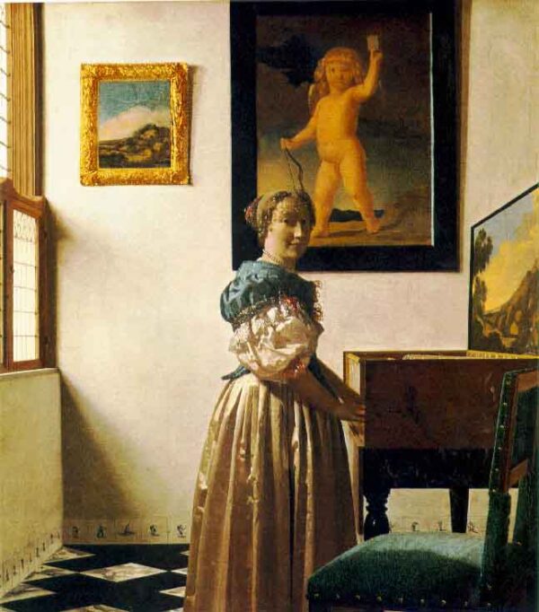 Uma dama em pé ao virginal – Johannes Vermeer Johannes Vermeer Master Apollon