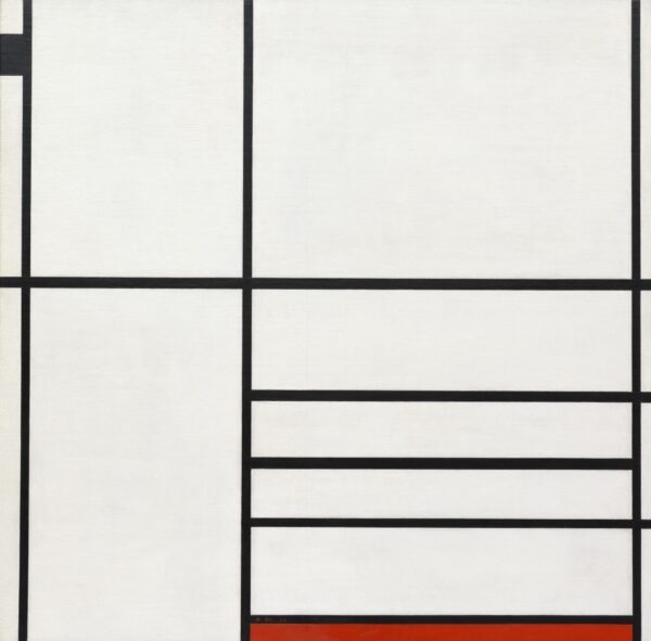 Composição em branco, preto e vermelho – Mondrian Piet Mondrian Master Apollon