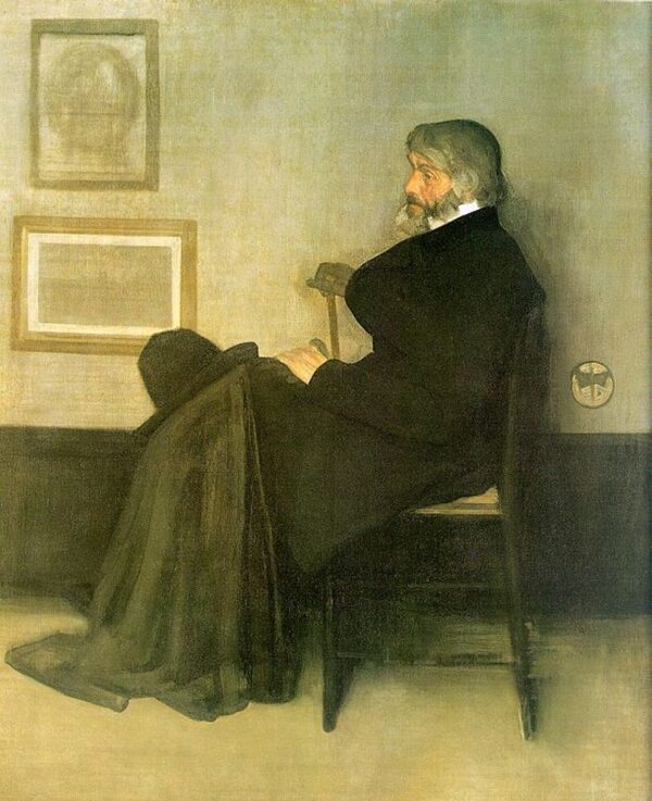 Arranjo em cinza e preto, n° 2: Retrato de Thomas Carlyle – James Abbott McNeill Whistler James Abbott McNeill Whistler Master Apollon