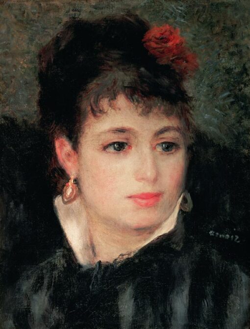 Mulher com uma rosa no cabelo – Pierre-Auguste Renoir Pierre-Auguste Renoir Master Apollon 2