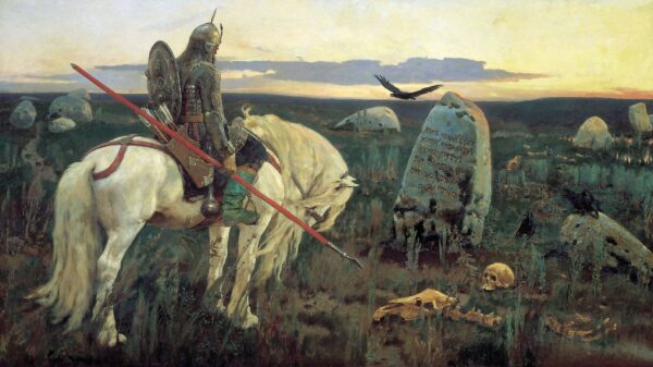 Um cavaleiro na encruzilhada – Viktor Vasnetsov Viktor Vasnetsov Master Apollon