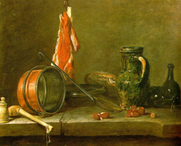 Um regime de emagrecimento com utensílios de cozinha – Jean Siméon Chardin Jean Siméon Chardin Master Apollon