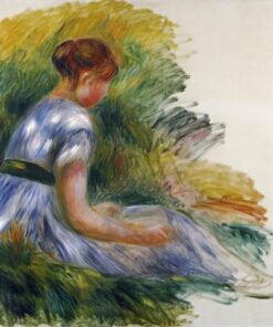Alice Gamby no jardim, jovem sentada na grama – Pierre-Auguste Renoir Pierre-Auguste Renoir Master Apollon