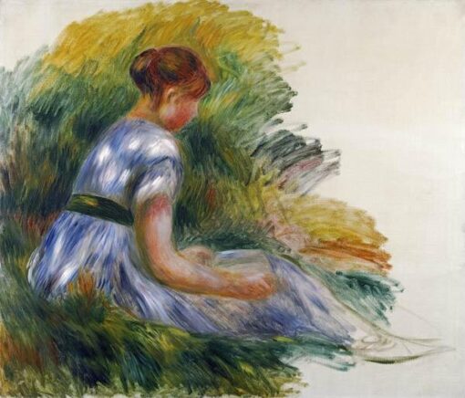 Alice Gamby no jardim, jovem sentada na grama – Pierre-Auguste Renoir Pierre-Auguste Renoir Master Apollon 2