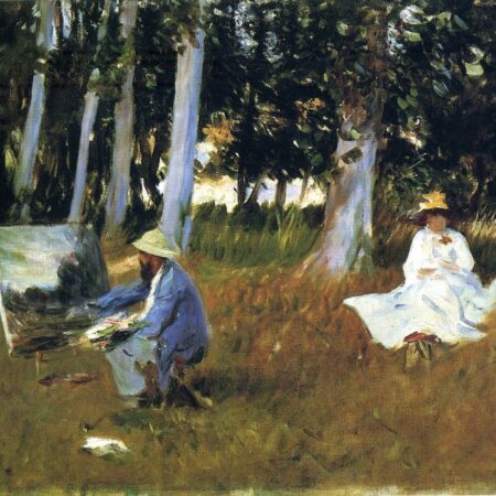 Claude Monet pintando à beira de um bosque – John Singer Sargent John Singer Sargent Master Apollon