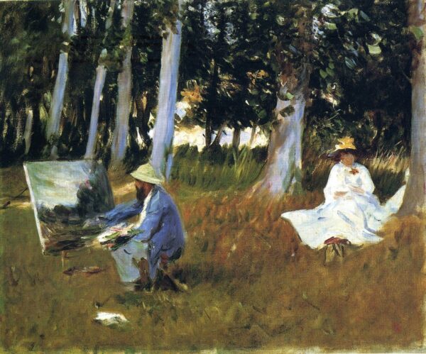 Claude Monet pintando à beira de um bosque – John Singer Sargent John Singer Sargent Master Apollon