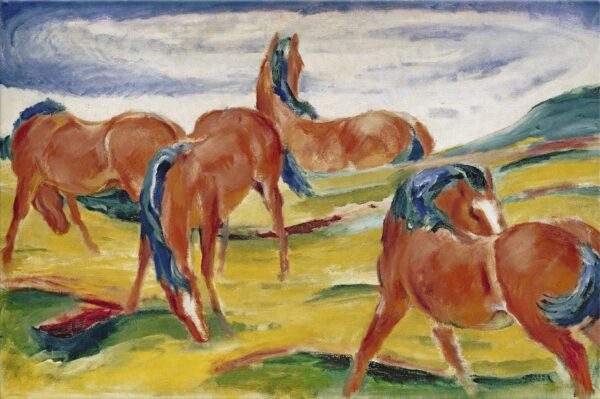 Cavalos no Pasto I – Franz Marc Franz Marc Master Apollon