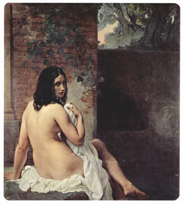 Vista traseira de um banhista – Francesco Hayez Francesco Hayez Master Apollon