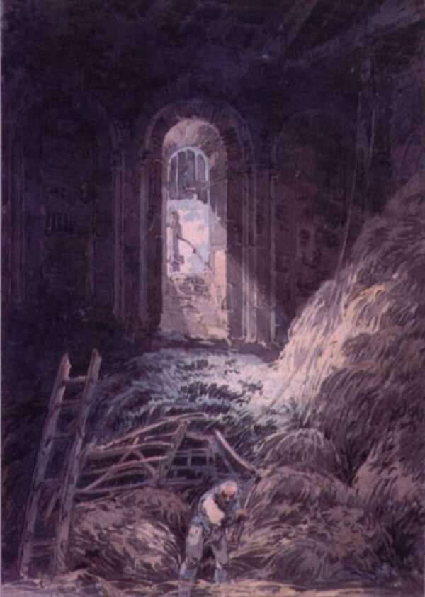 Interior do refeitório em ruínas do priorado de Saint-Martin – William Turner William Turner Master Apollon